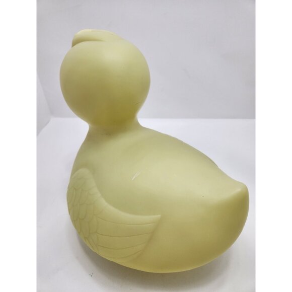 Vintage Prestige Giant 9" Tall 10" Long Pale Yellow Rubber Duck - Picture 6 of 11